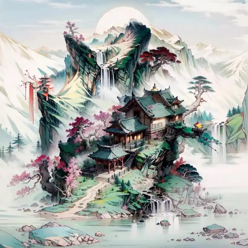 山水画#姓氏头像 - 抖音