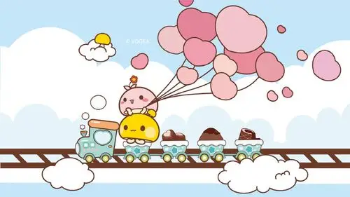 蘑菇点点幸福生活卡通图片壁纸