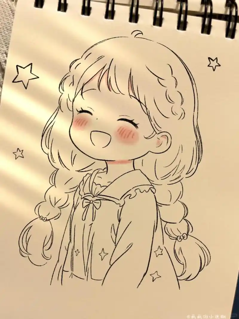 呜呜呜!这个q版简笔画真的又甜又简单😭!