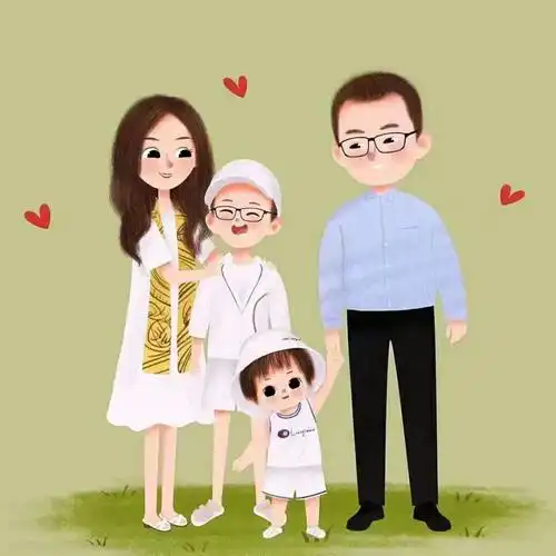 亲子头像一家四口 高清好看的一家四口微信头像图片_感情头像_头像屋