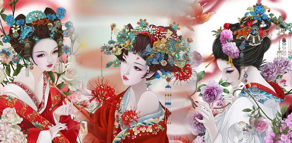 2021年古风花魁系列总结|插画|商业插画|插画师绯澜 - 原创作品