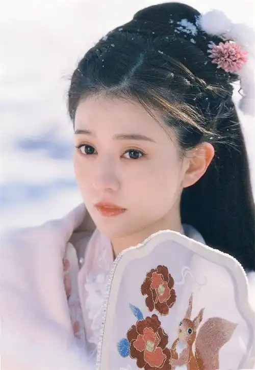 乔欣古装雪地写真气质温婉清冷出绝