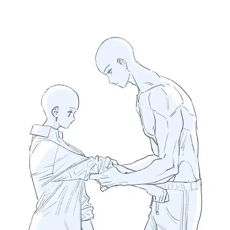 双人绘画素材分享.#procreate绘画 #绘画 #一起学 - 抖音