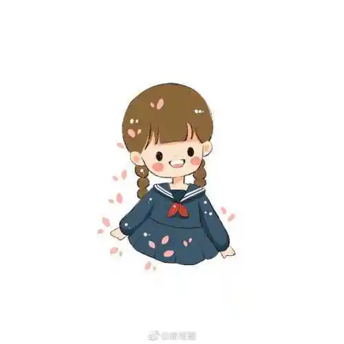 手帐小女孩简笔画漂亮可爱卡通