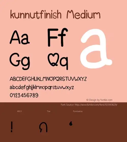 kunnutfinish version 001.000图片样张-字体样张-字客网
