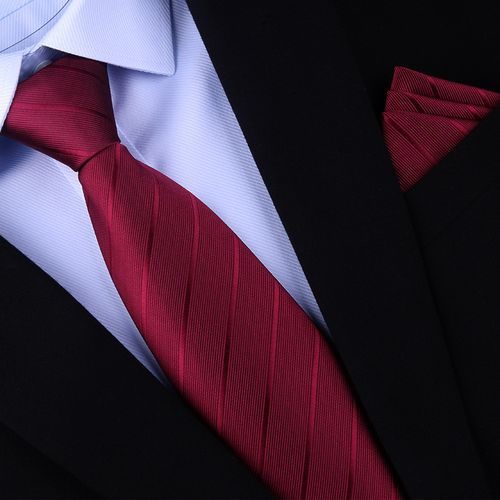 自营皮尔卡丹22年新款红色结婚领带男拉链式新郎婚礼高端手打正装西装