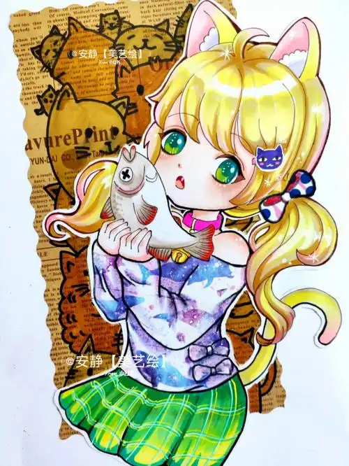 马克笔动漫手绘临摹步骤图