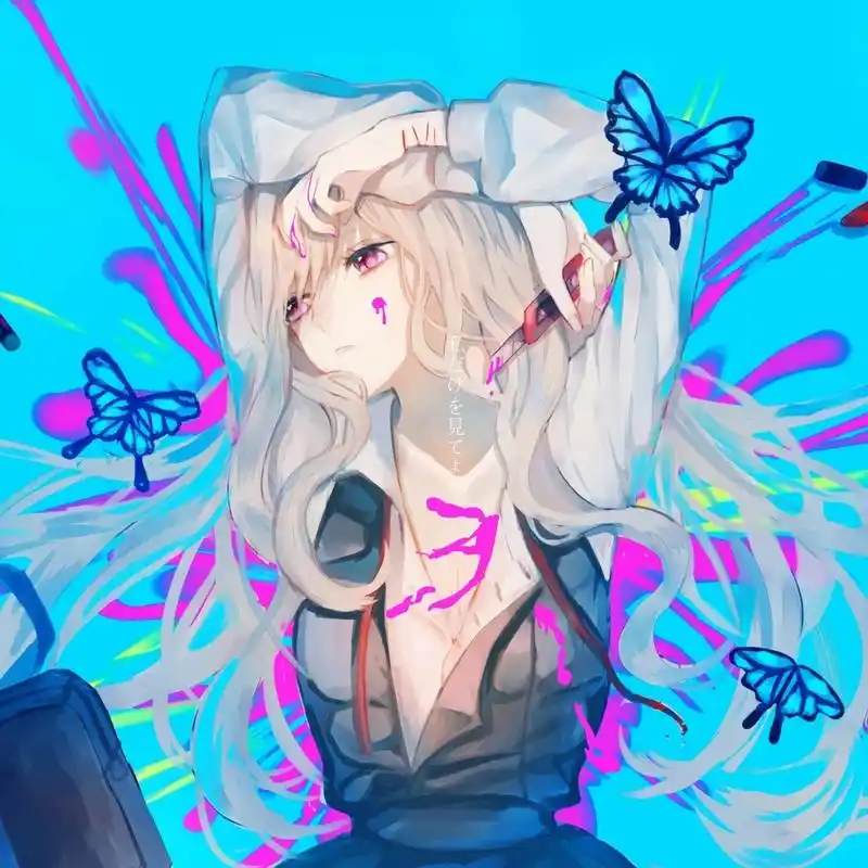 病娇系唯美二次元卡通女头,纸巾擦不掉记忆,枉你哭得那么用力