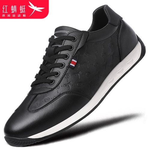 红蜻蜓男鞋夏季真皮运动休闲鞋软底防水品牌旅游鞋潮男鞋子春秋款