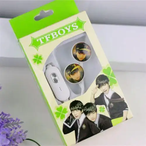 动漫明星耳机 tfboys王俊凯 明星可语音带通话功能入耳式小耳机手机
