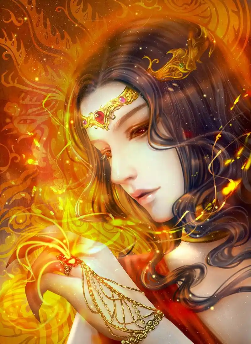 山海经凤凰 古风插画