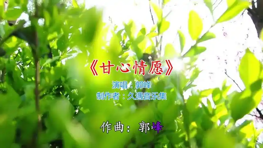 郭峰《甘心情愿》经典歌曲热门老歌