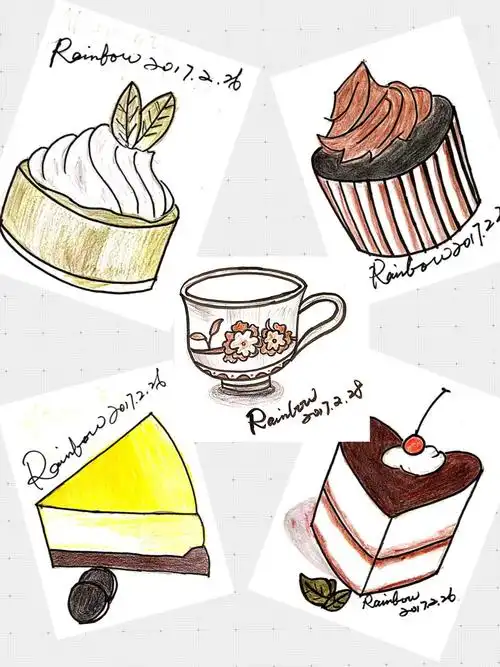 可爱甜品简笔画 可爱甜品简笔画零食