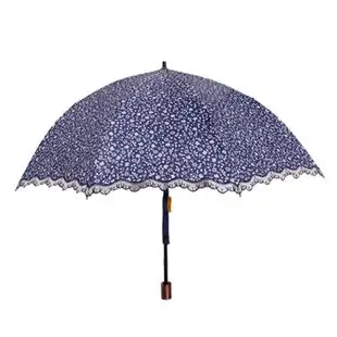 超强防晒防紫外线遮阳伞黑胶折叠太阳伞女生碎花小黑伞三折晴雨伞