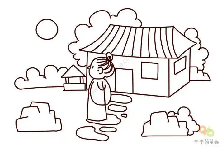 己亥杂诗的诗配画简笔画