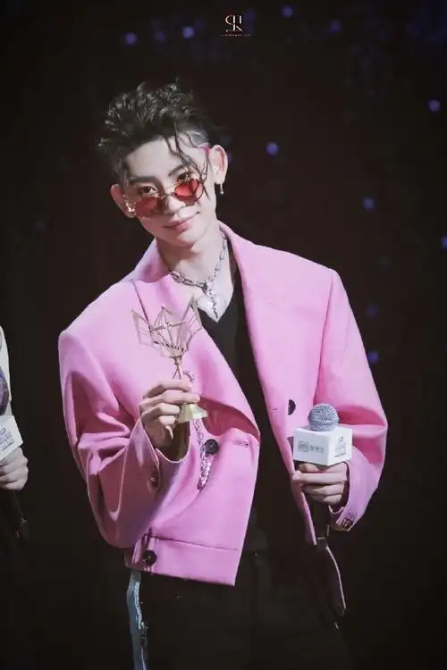 近日,小鬼王琳凯现身《跨次元新星》发布会现场,他身着粉色西装搭配
