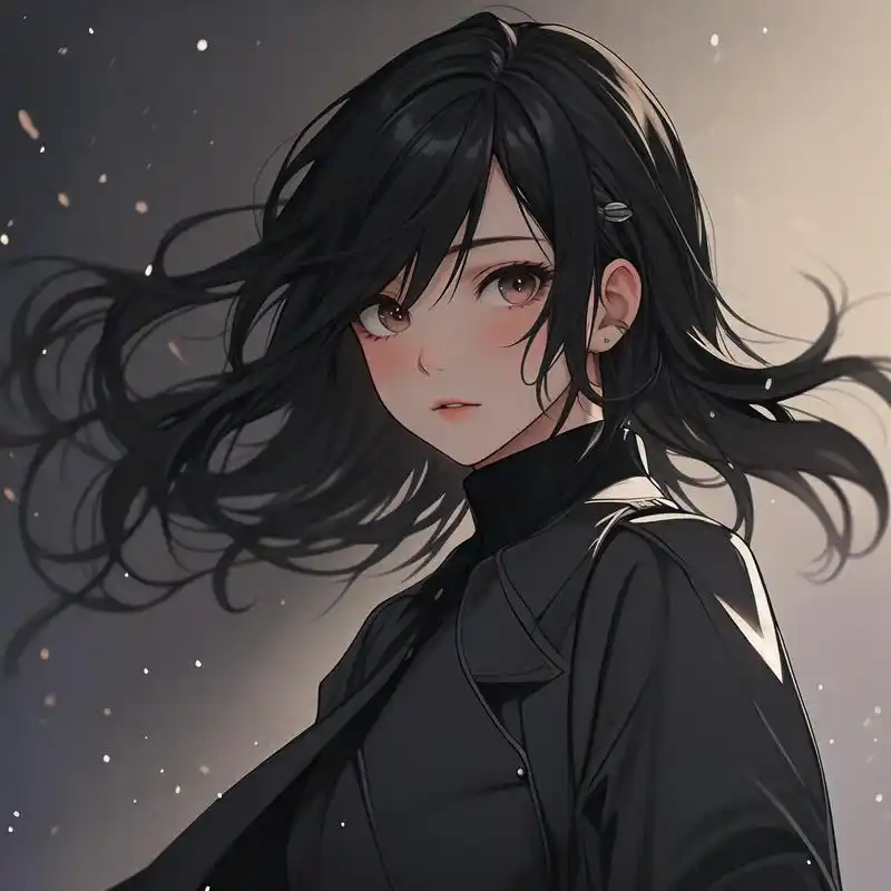 漫画风格女生头像,冷酷又帅气90