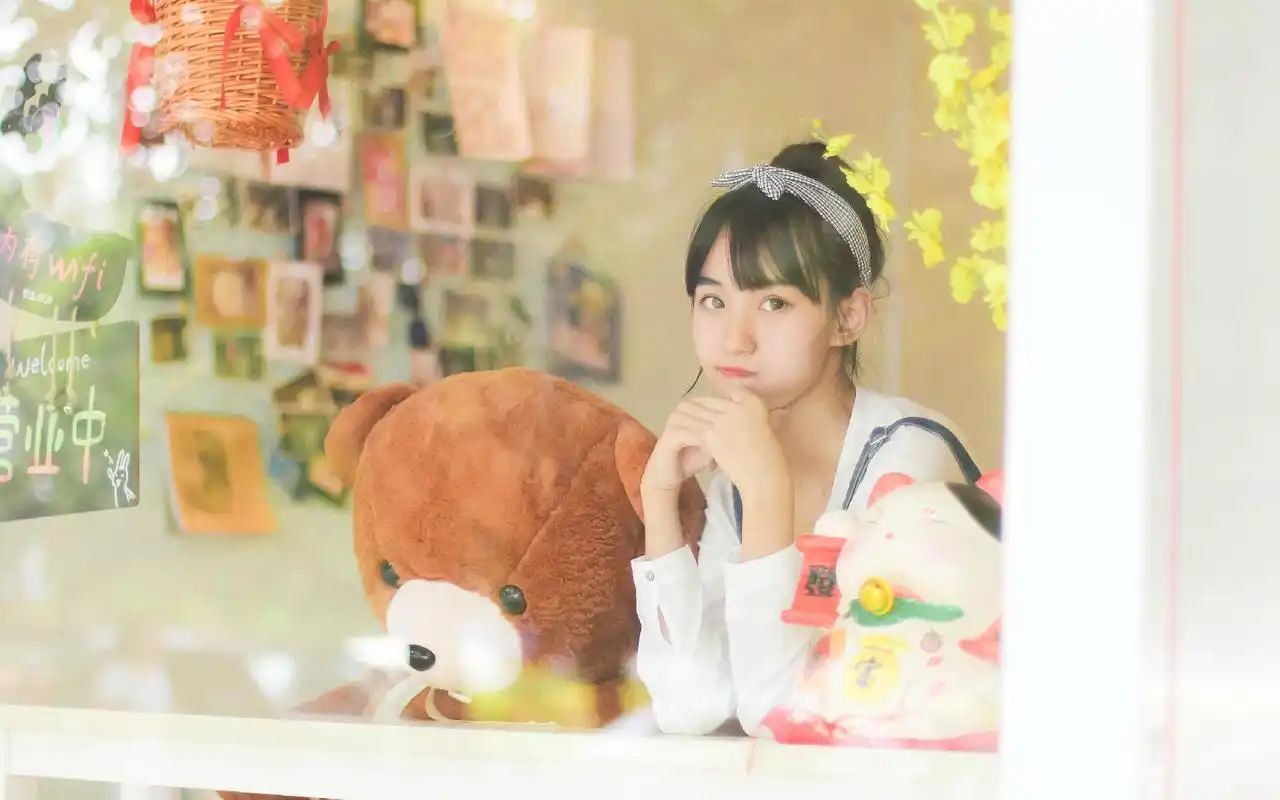 清纯甜美少女小清新高清桌面壁纸高清大图预览1920×1200_美女壁纸下