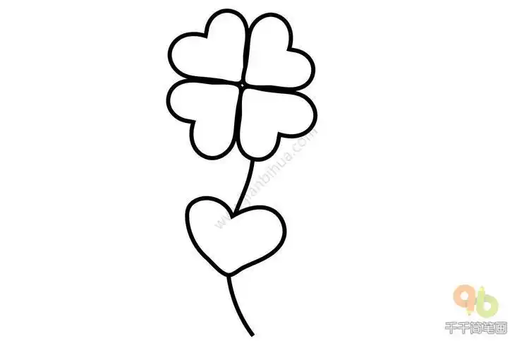 简单画四叶草简笔画大全