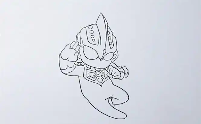 银河奥特曼的简笔画