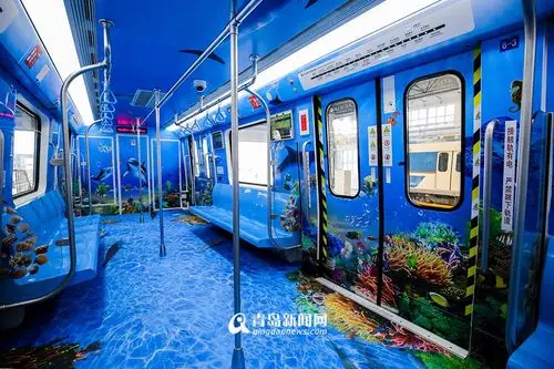 揭秘地铁3d彩绘车厢青岛四季都在这里了