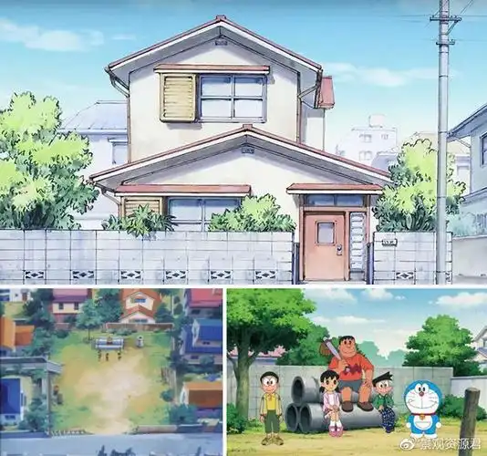 每日资源分享哆啦a梦野比大雄家su模型