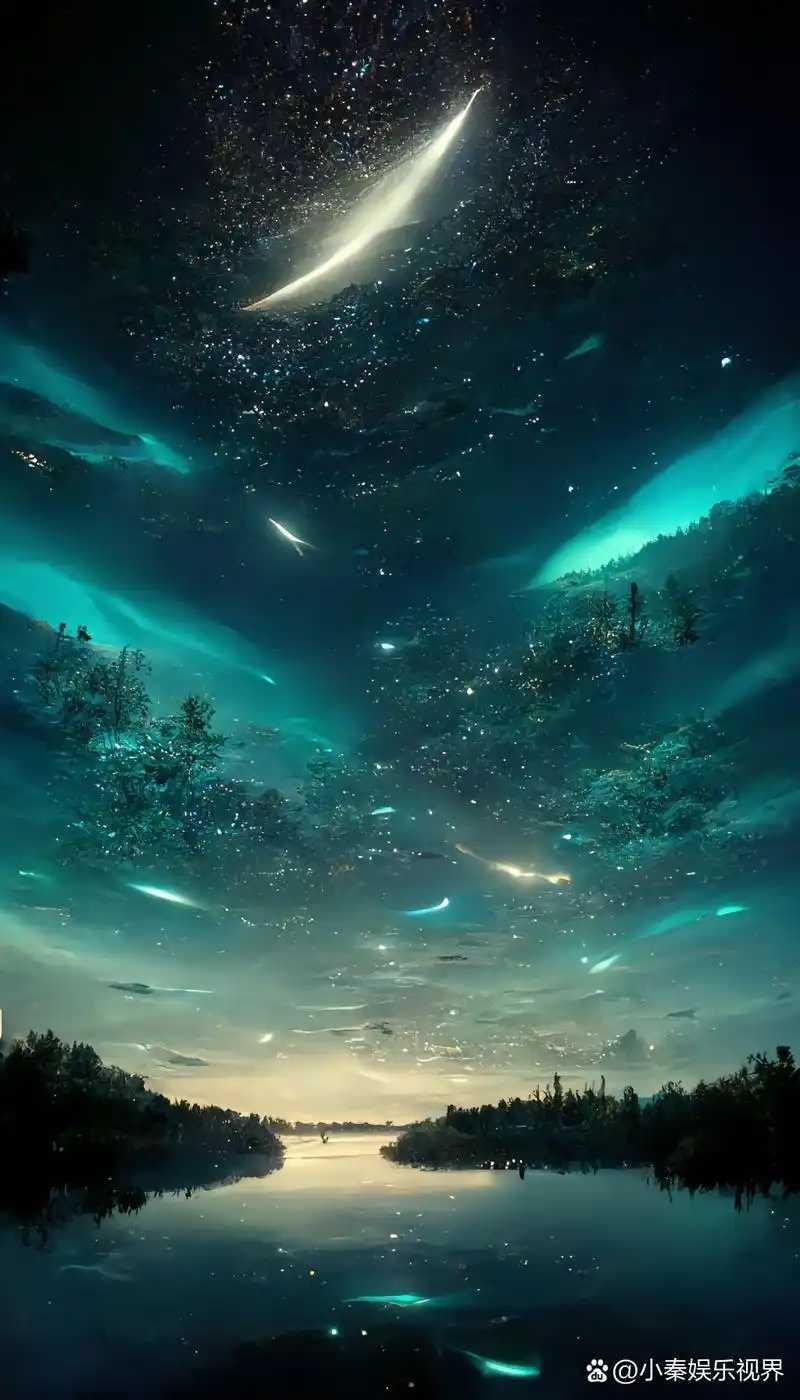 今夜,抬首间,恰逢一片绝美星空.