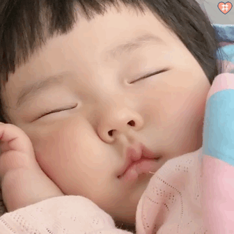 萌娃丸子妹表情包动图晚安宝贝 睡了勿扰