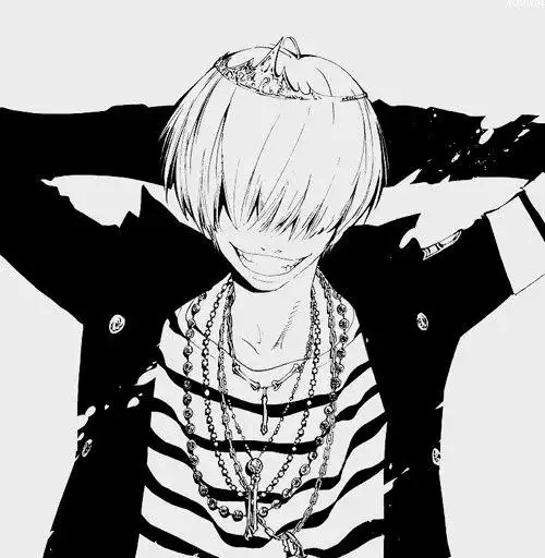 住发,眼的 那的漫发画男,很邪种那笑样,些黑被这要头生睛化,种遮一像