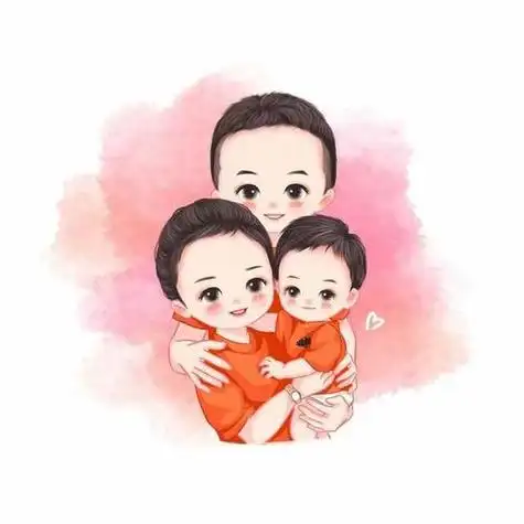 一家三口三个儿子头像图片