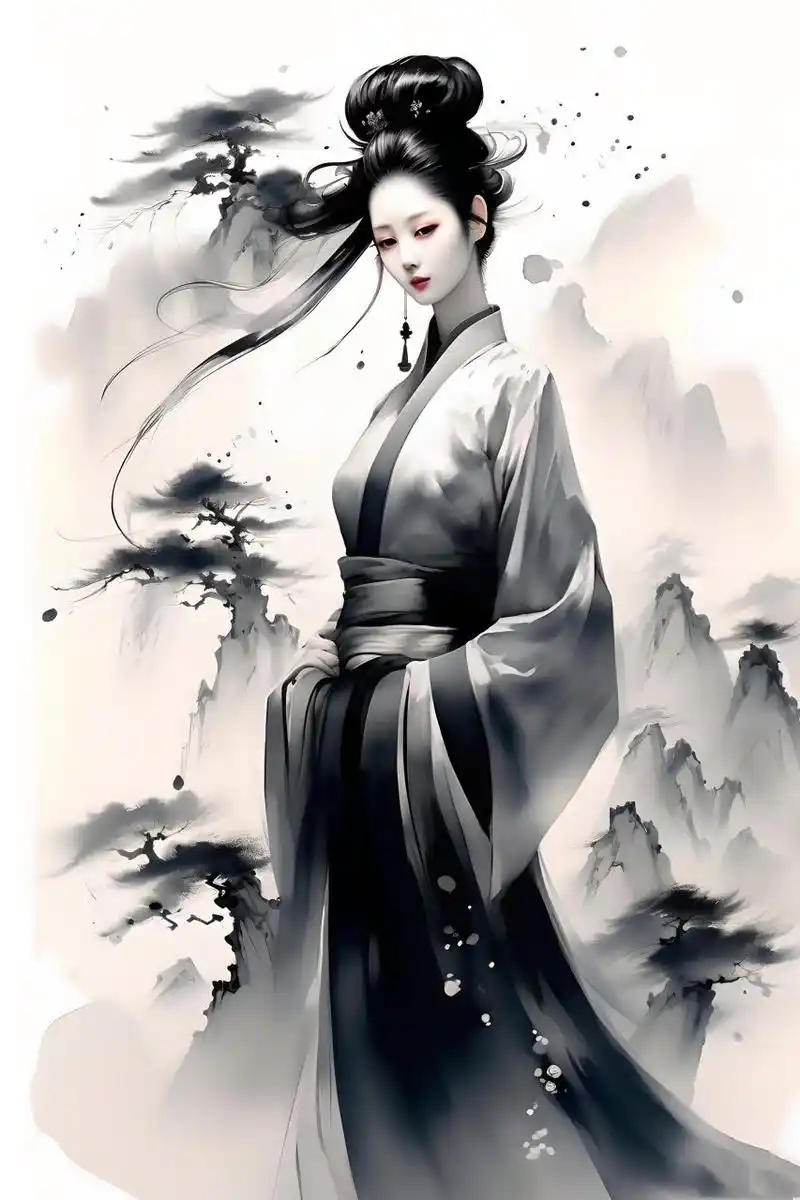 古风##古风插画##水墨画##古风美女##当代水墨画##图片##壁纸##头像