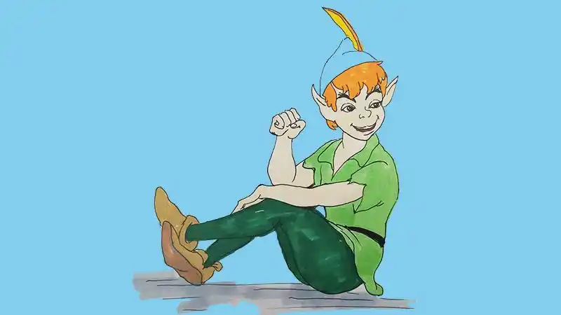 彼得潘简笔画小飞侠彼得潘中的彼得潘简笔画