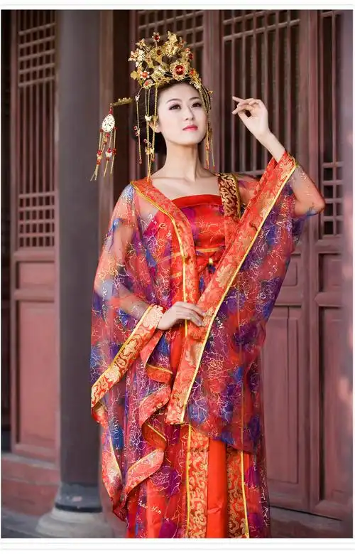 爱上舞蓝色女士古装汉服贵妃公主仙女装演出舞台演出服装