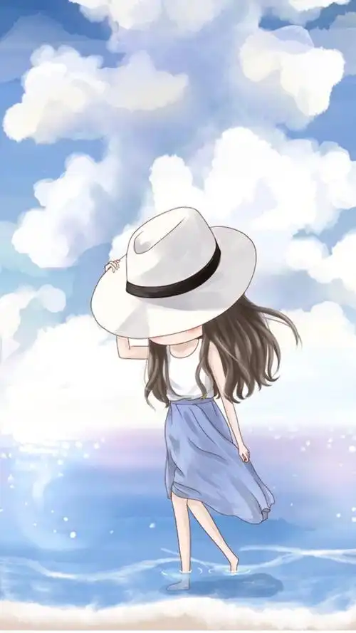 可爱的小薇头像美图女生壁纸锁屏萌萌图插画