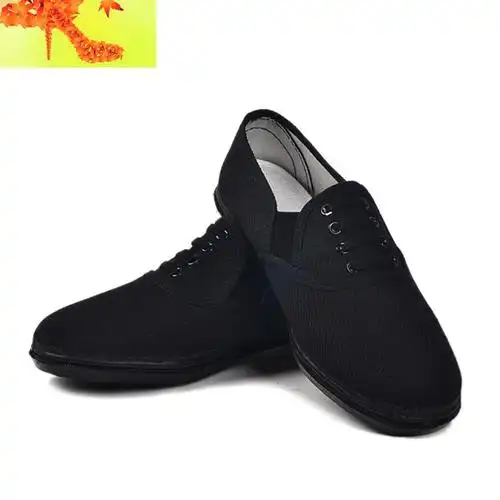 低帮87布鞋劳保黑色休闲防火防水酒店工作鞋男士军板鞋简畅