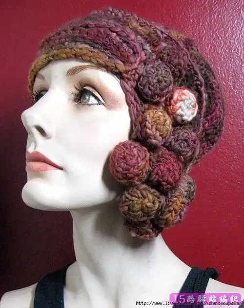 国外达人编织的民族风女士毛线帽子图欣赏|钩针作品秀