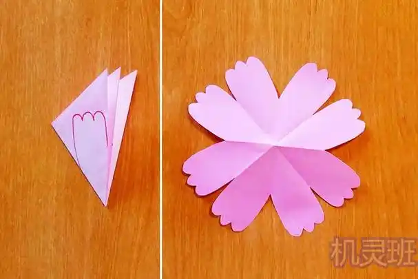 手工制作菊花方法:剪纸叶子