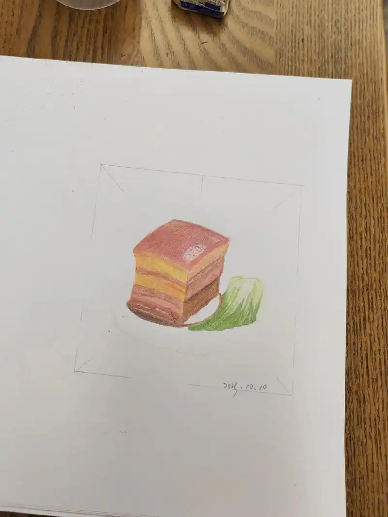 今日食材,浑素搭配,饱了  #手绘菜单 #彩铅 #乱涂乱画系 - 抖音