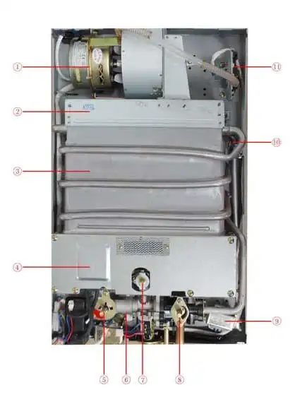 万和jsq16-8n2 超薄数显普方四季型 强排式燃气热水器(天然气)拉丝银