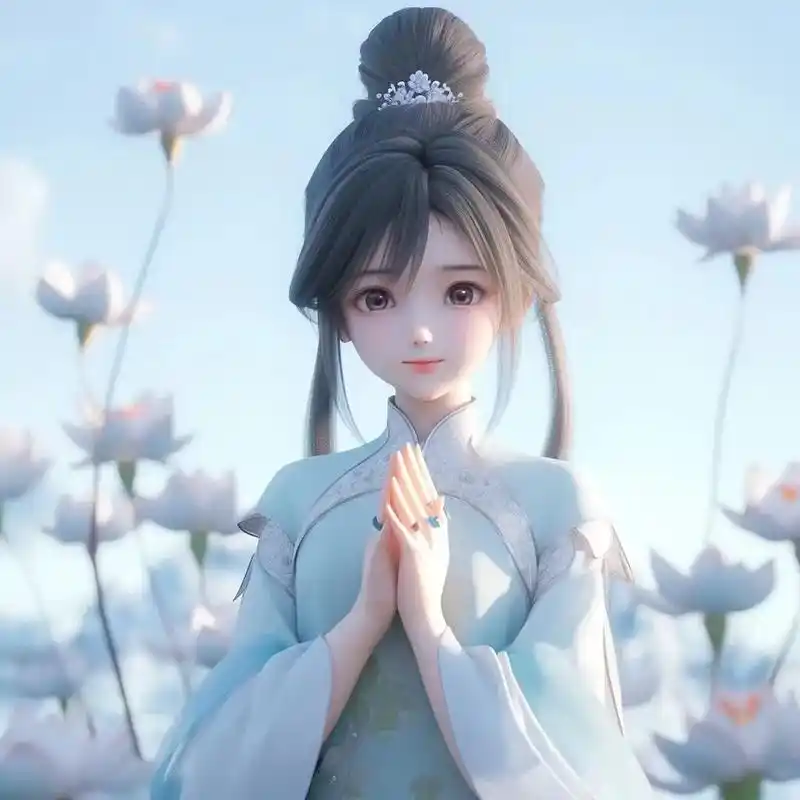 双手合十的佛系头像.#古风头像 #女生头像 #优质头像 - 抖音