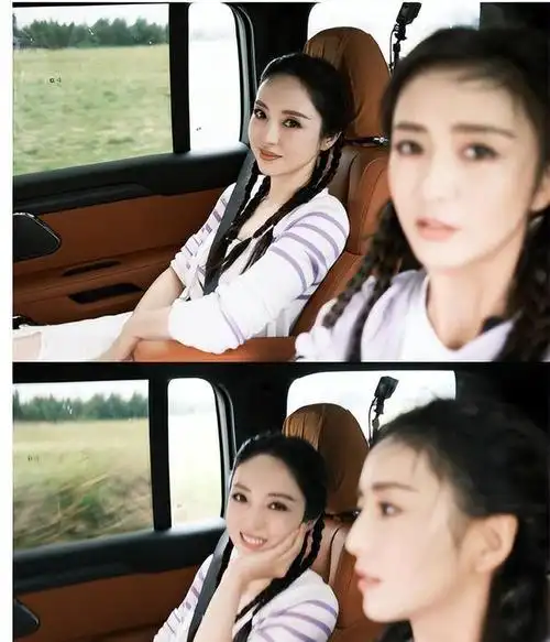 姐妹情佟丽娅与董璇出游回眸一笑百媚生