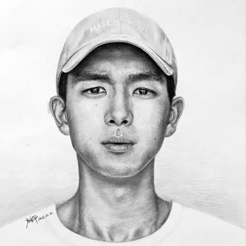 李现素描画像简笔画