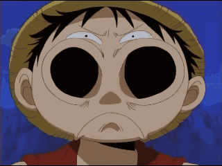 卡通 海贼王 大鼻孔 憋嘴 路飞