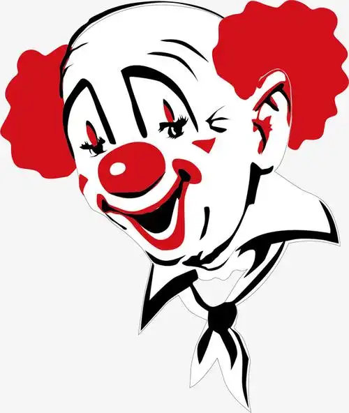 光头红发卡通小丑