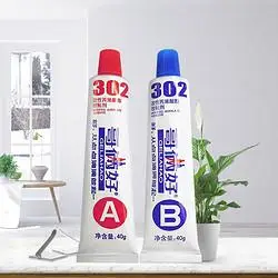 哥俩好ab胶水80g强力快干粘合剂粘金属铁铝不锈钢粘塑料代替焊接302耐