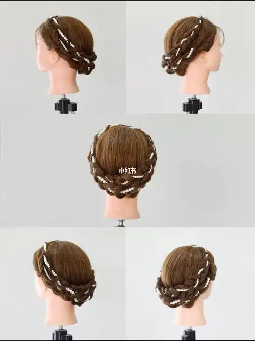 新娘跟妆珍珠编发编发教程干货满满一看就会