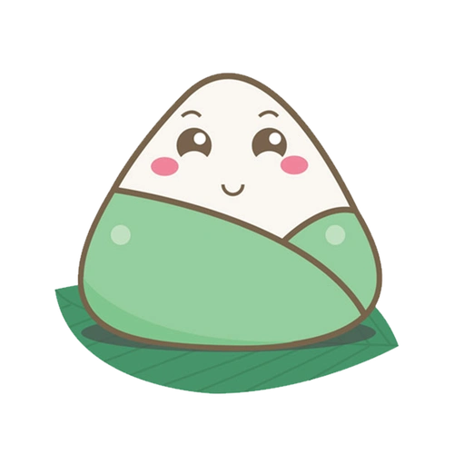 卡通漫画绿色的可爱粽子免抠素材