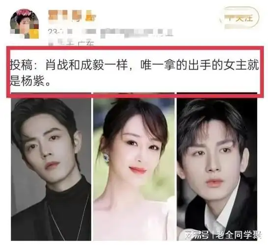 肖战成毅一样杨紫是唯一拿得出手的女主那袁冰妍李沁不配吗