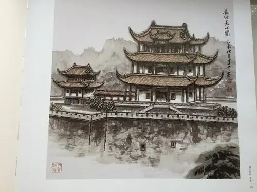 神州宏韵,郑建中中国画古建筑国画集