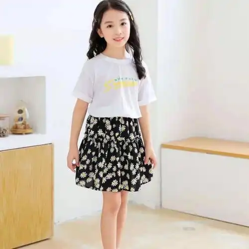 支持国货李宁儿童短裙半身裙女童短裙雪纺夏季薄款夏天小孩a字儿童小